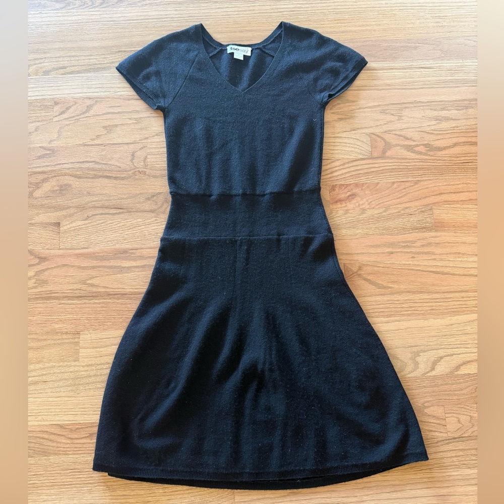 Elegant Black Women's Dress 100% cashmere (Fit like Small, actual Sz M)
